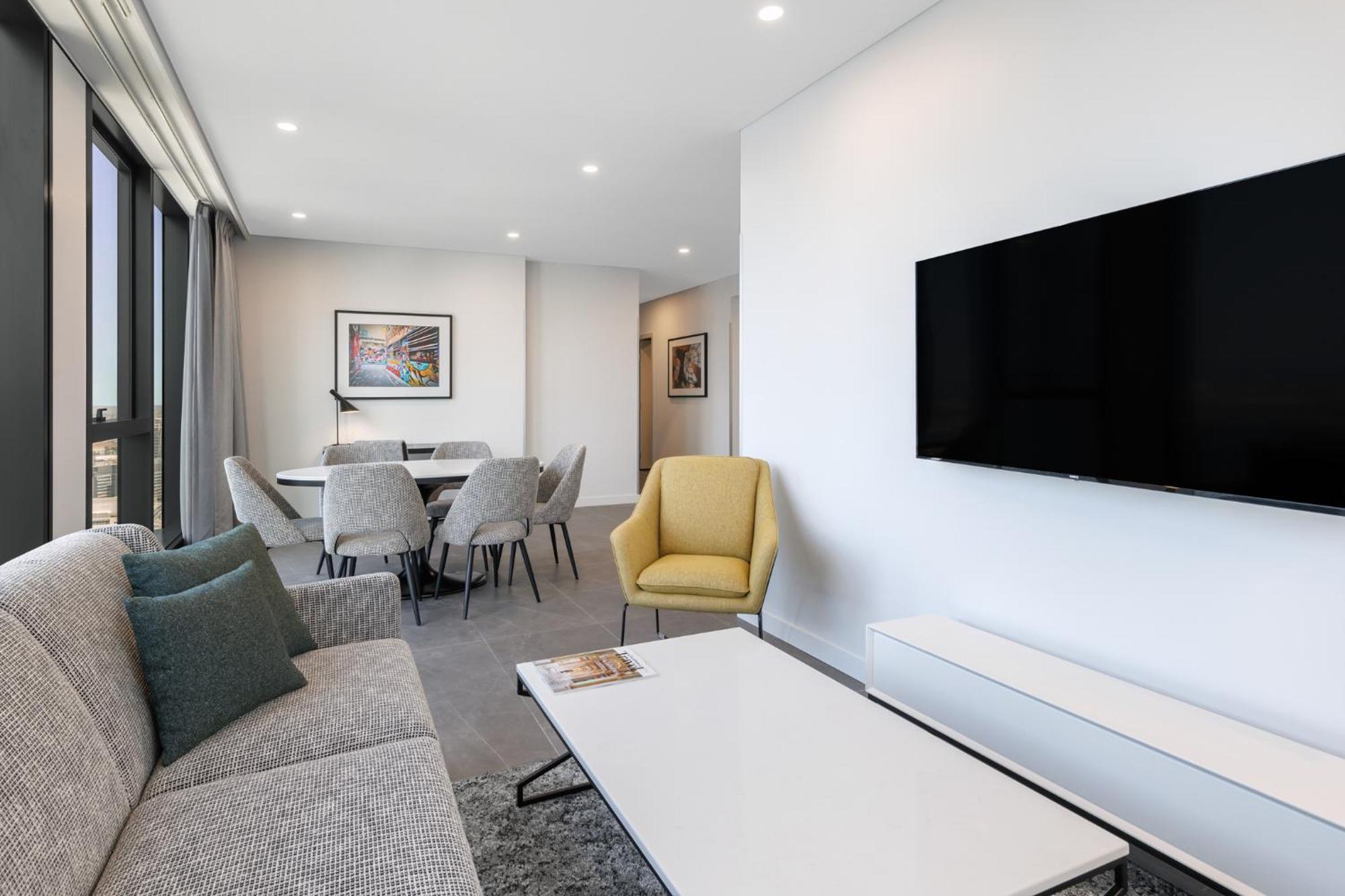Meriton Suites Мельбурн Экстерьер фото A typical apartment interior